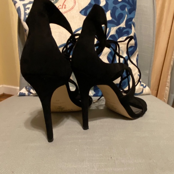 Nine West  Mindi Ankle Wrap Heeled Dress Sandals Black Size 9 - Picture 5 of 6